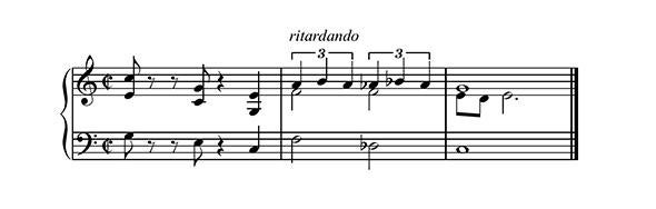  Koji Kondo's "Game Over" theme, for piano. 