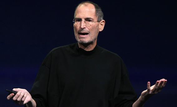 Apple CEO Steve Jobs speaks during an Apple Special event.