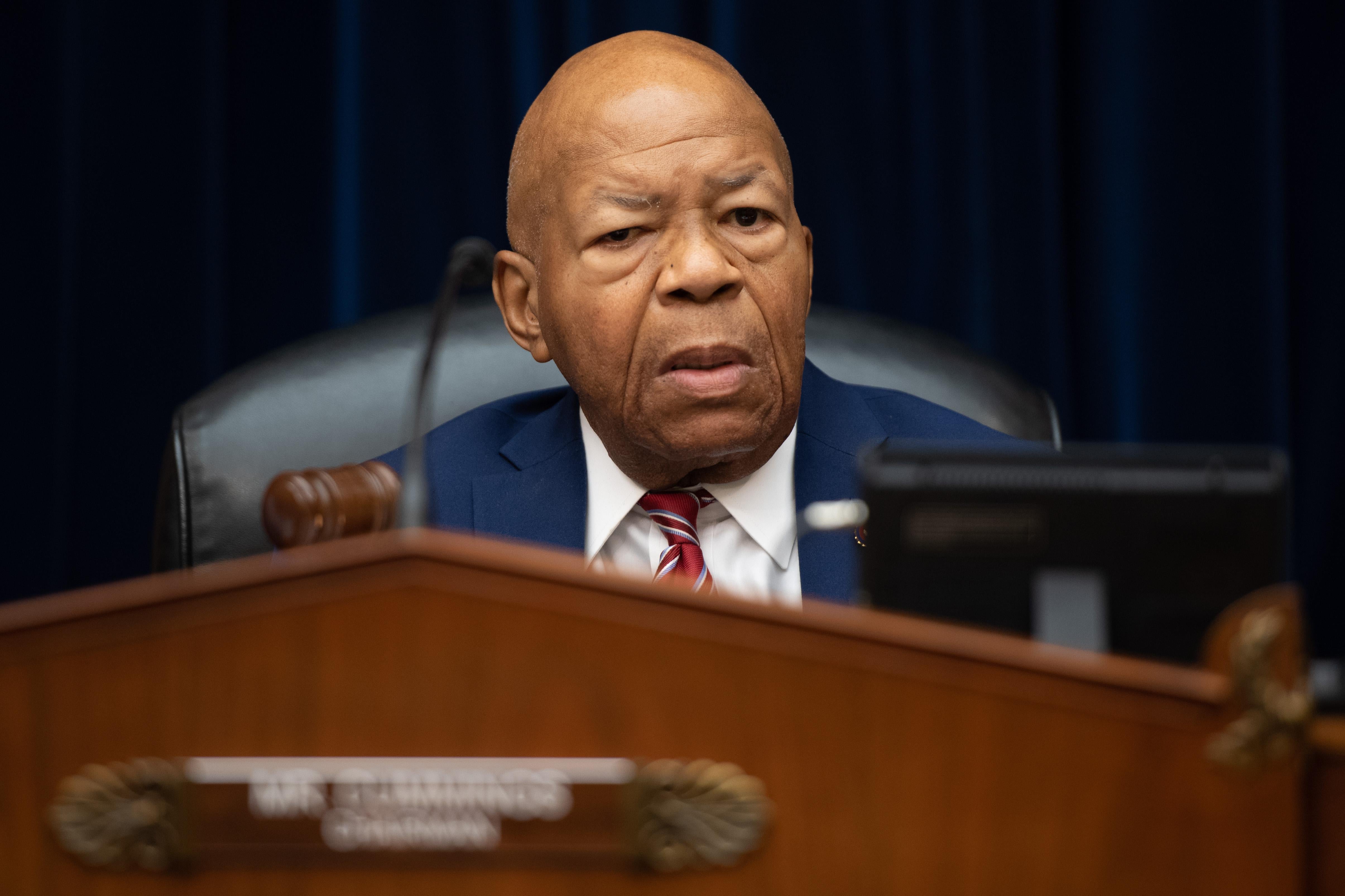 Rep. Elijah Cummings, Democrat of Maryland and Chairman of the House Oversight and Reform Committee, arrives for a committee hearing on Capitol Hill in Washington, D.C. on July 18, 2019. 