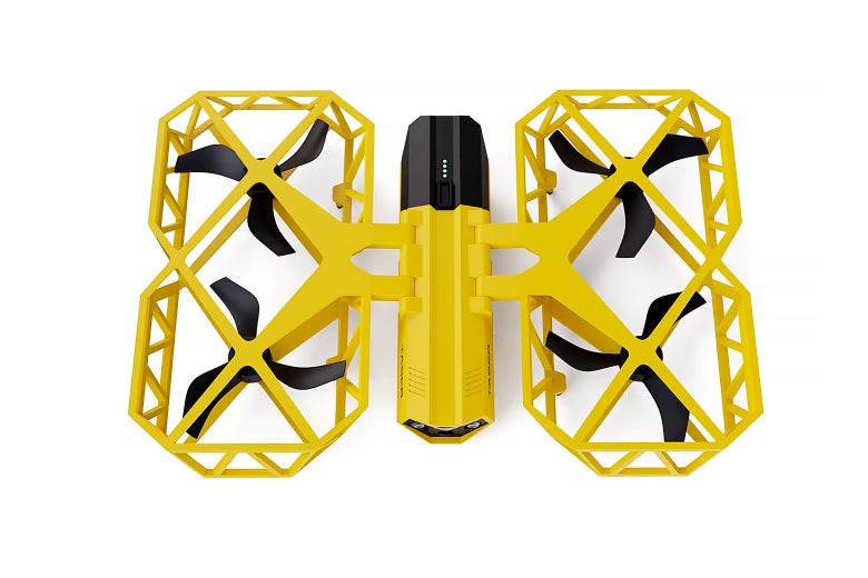 A conceptual rendering of a taser drone