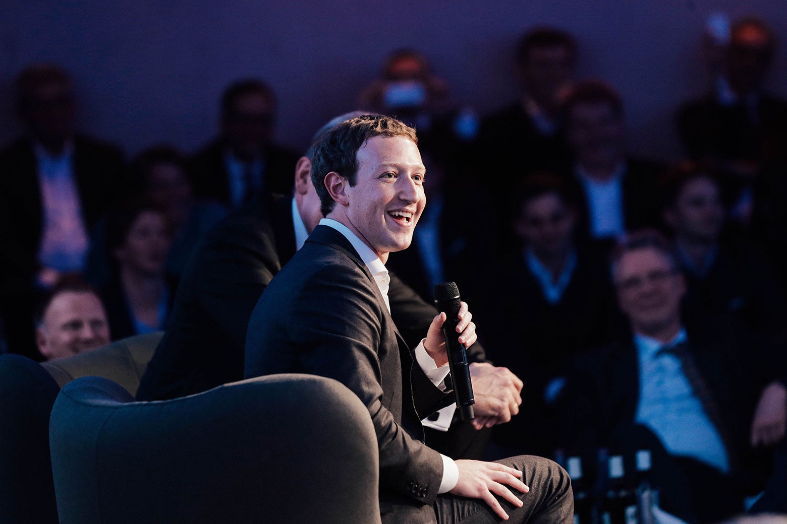 Mark Zuckerberg onstage.