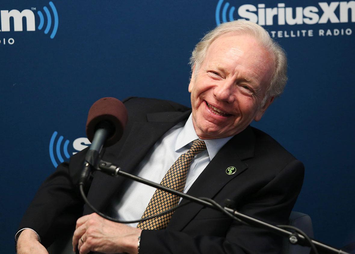 No Labels Co-Chair Joe Lieberman co-hosts a special edition of SiriusXM's No Labels Radio on May 5, 2015 in New York City. 