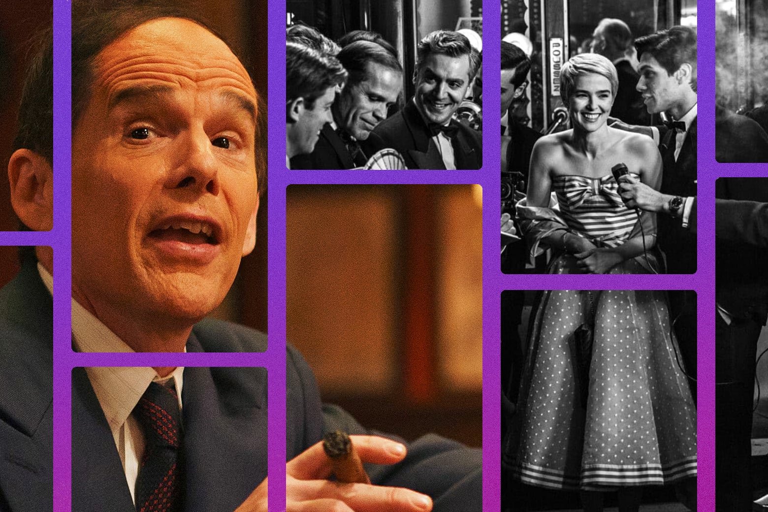 Ethan Hawke como Lorenz Hart y Zoey Dutch como Jean Seberg en dos recientes películas biográficas de Linklater.