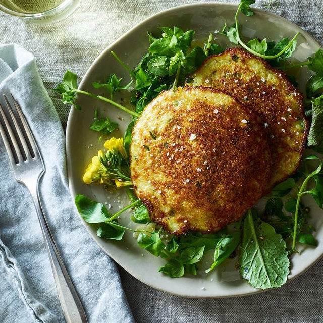 Recipe for quick potato pancakes from Jacques Pepin.