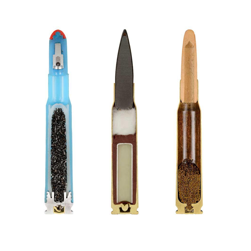 Ammunition cross-sections from the series "AMMO", 2012