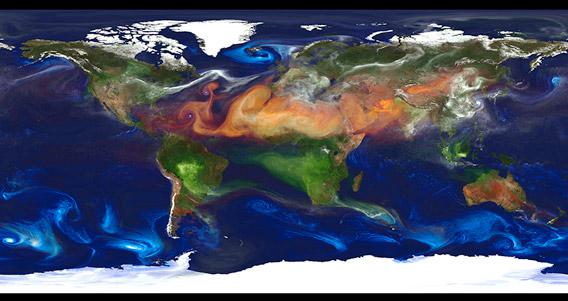 NASA computer model of the Earth