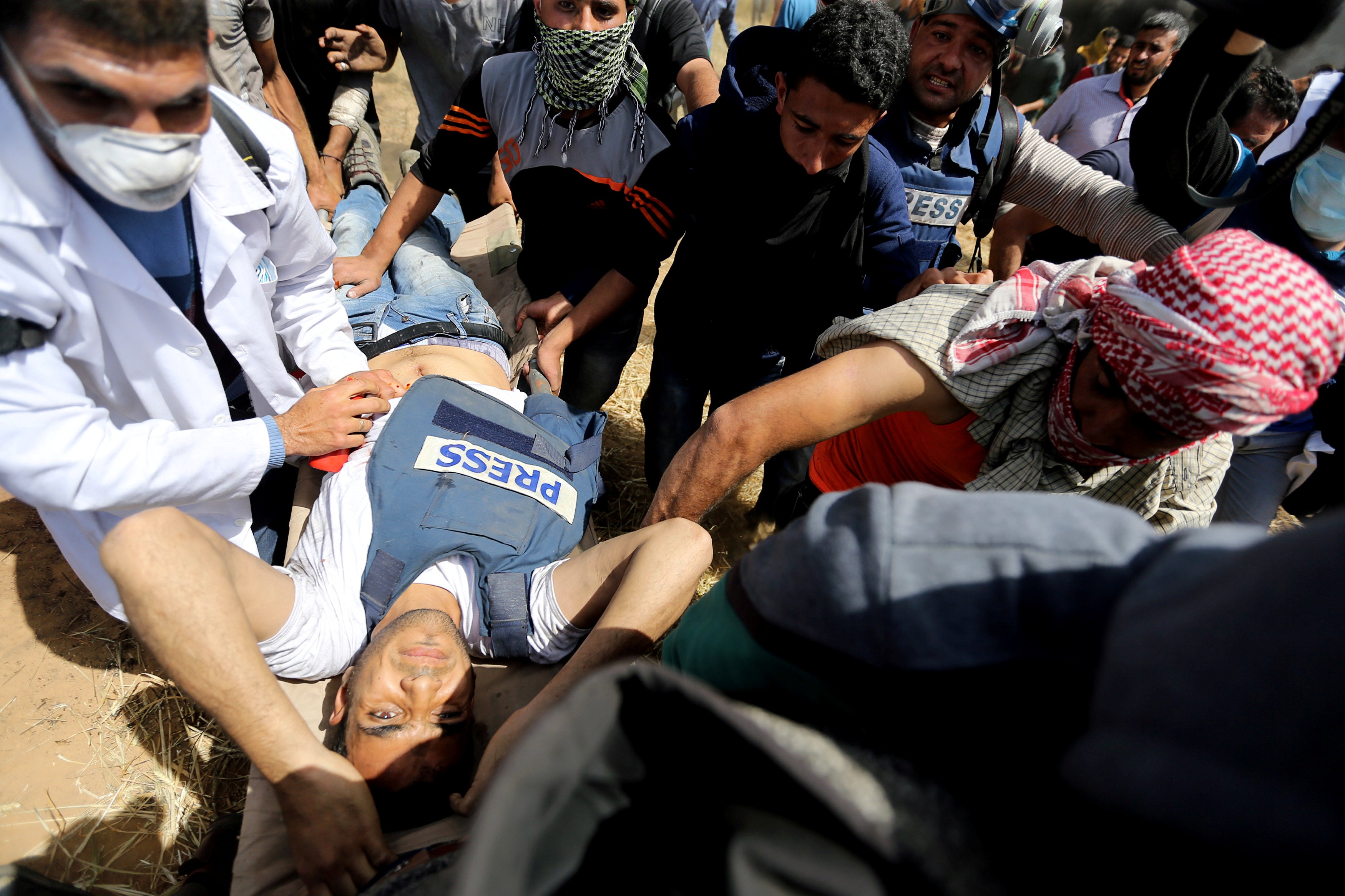 Palestinian Journalist Wearing Press Jacket Was One Of Nine Killed By ...