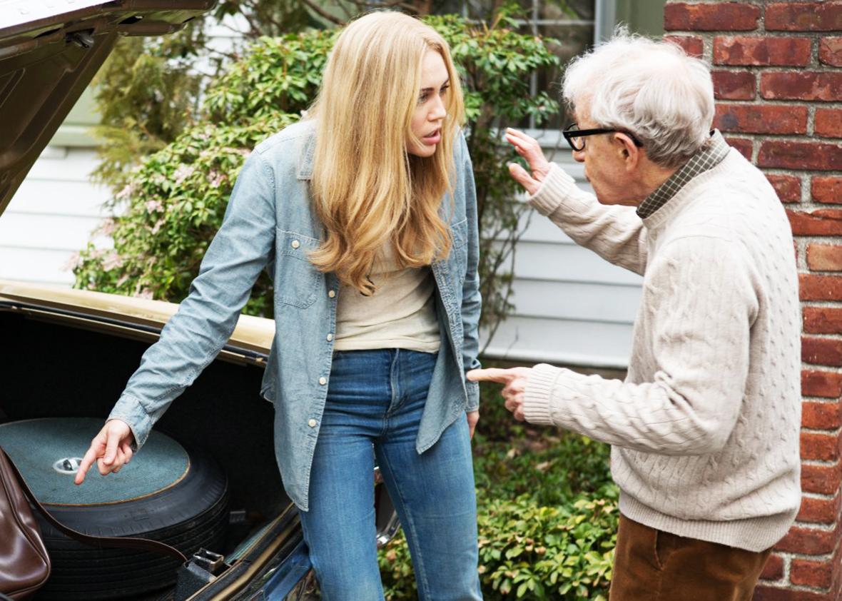 Woody Allen and Miley Cyrus in "Crisis in Six Scenes".