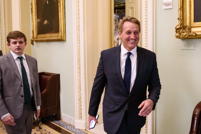 Jeff Flake urges Senate Republicans to “put country over party” in impeachment trial.