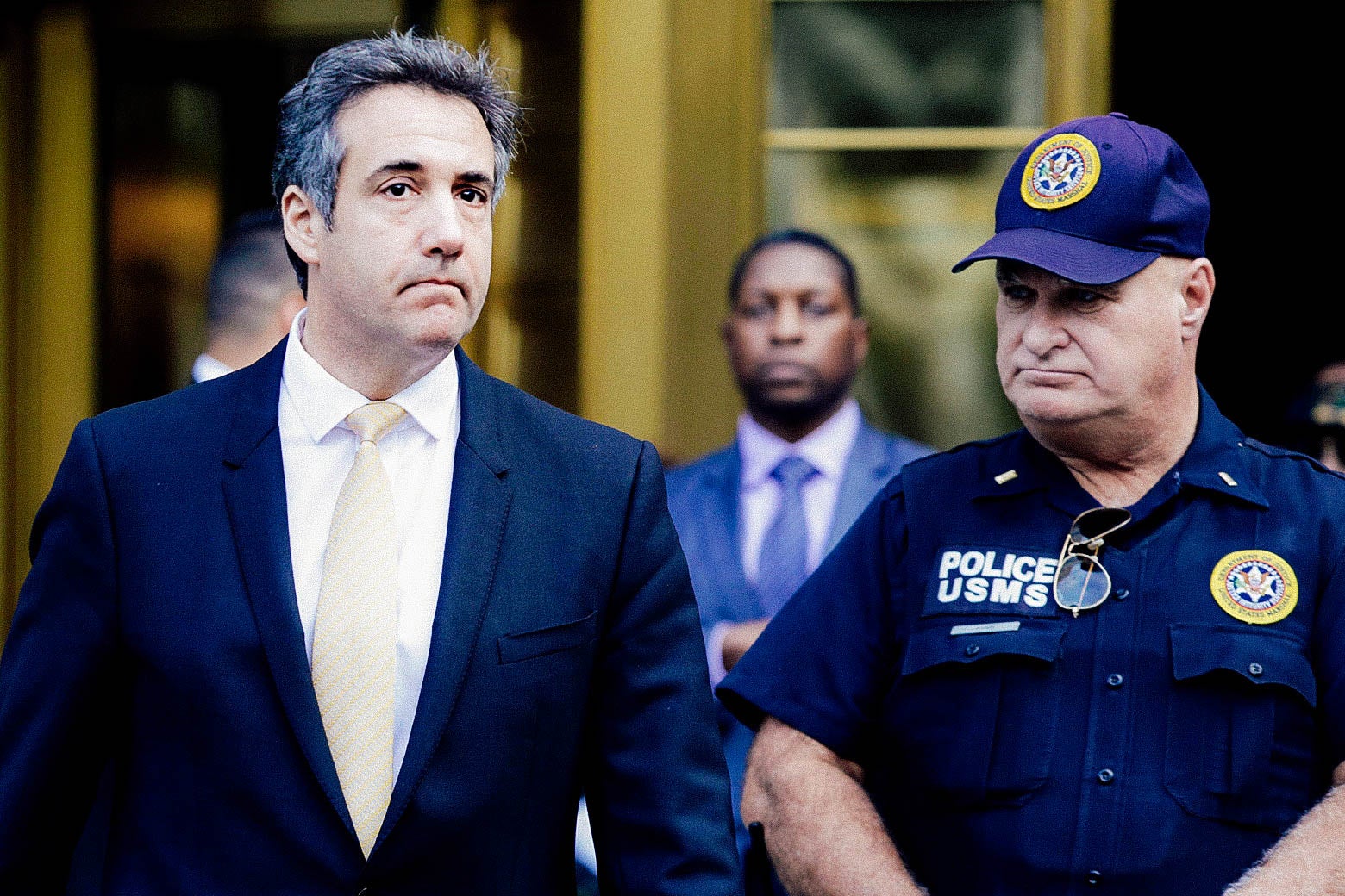 Michael Cohen, former lawyer to U.S. President Donald Trump, exits the Federal Courthouse on August 21, 2018 in New York City.