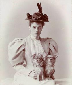 Author Edith Wharton, at Newport, Rhode Island, around 1889-1890.