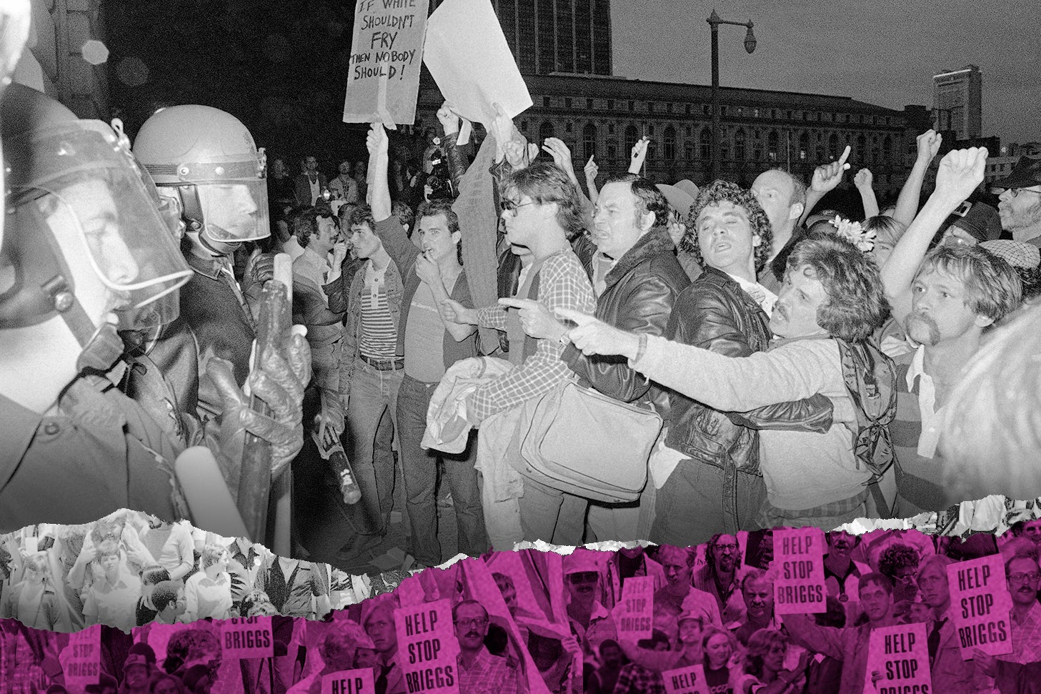 The White Night riots, gay-rights activism, and the Briggs Initiative.