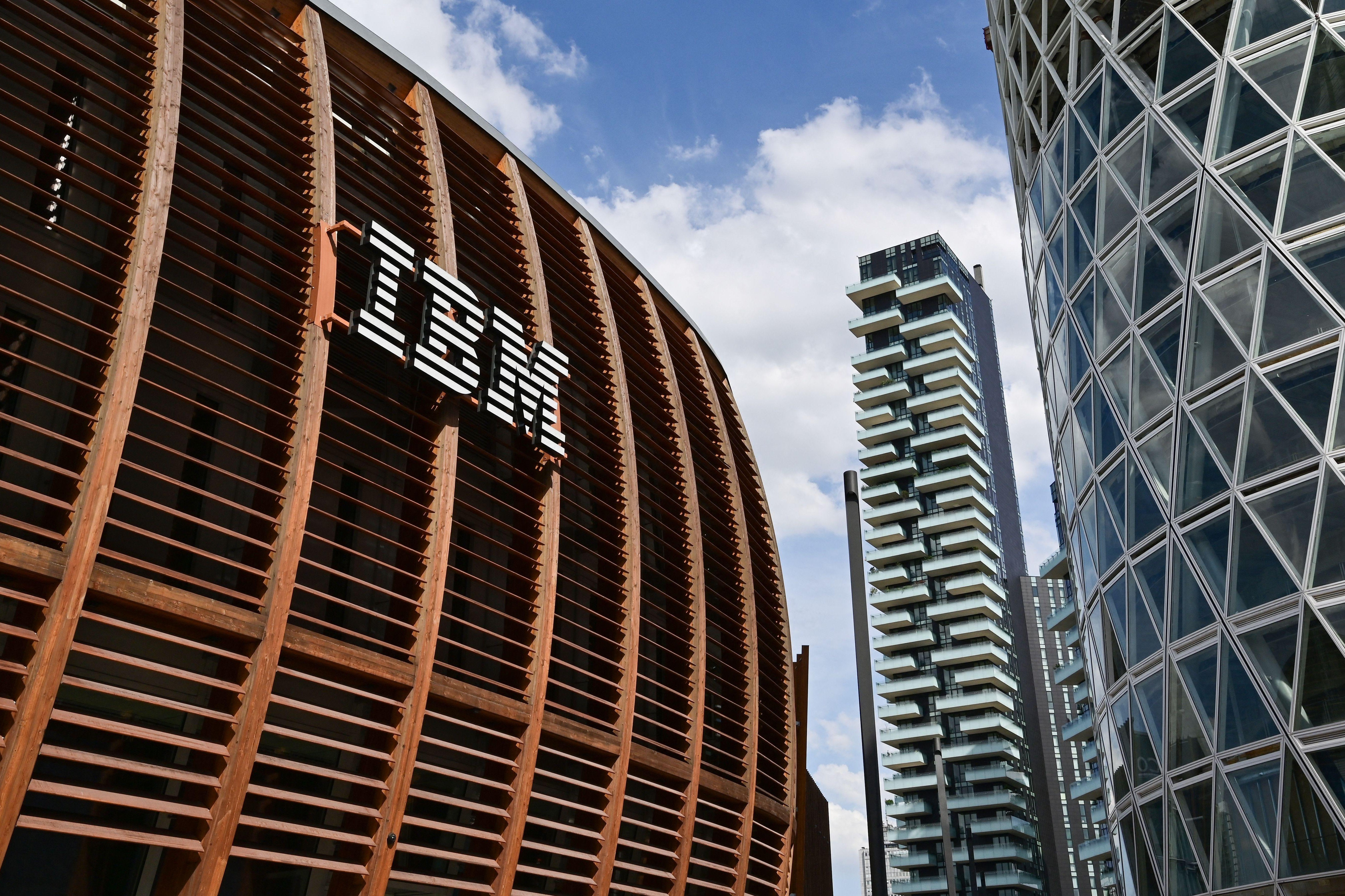 The exterior of an IBM building.