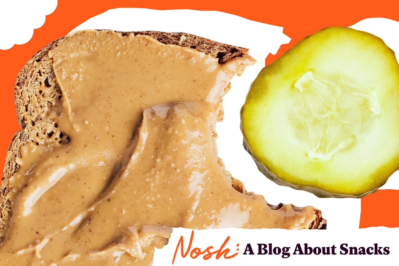 Peanut butter and pickle sandwiches are the best snack.