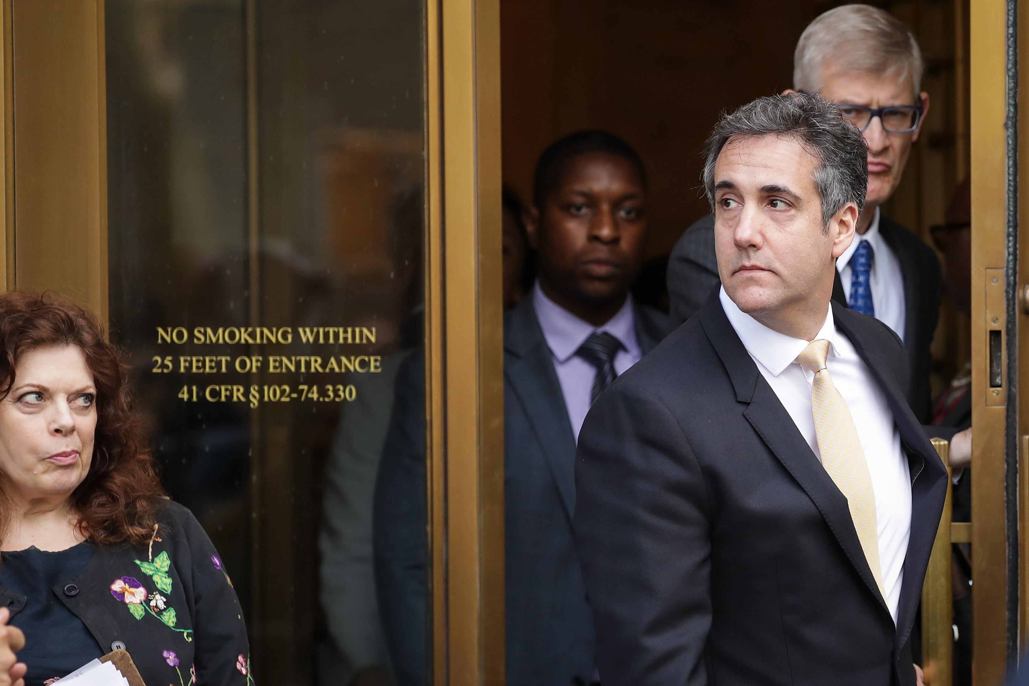 NEW YORK, NY - AUGUST 21: Michael Cohen, President Donald Trump's former personal attorney and fixer, exits federal court, August 21, 2018 in New York City. Cohen reached an agreement with prosecutors, pleading guilty to charges involving bank fraud, tax fraud and campaign finance violations. (Photo by Drew Angerer/Getty Images)