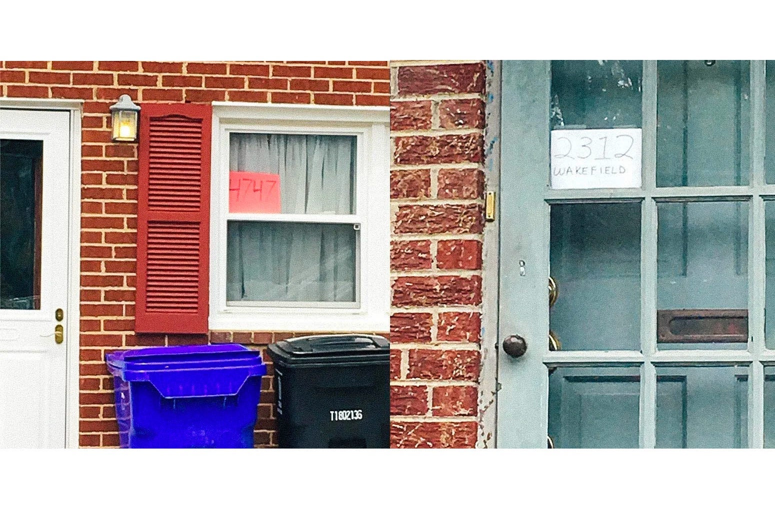 Handwritten signs.