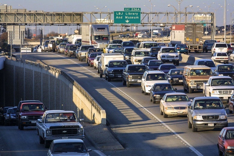 Traffic on Austin's Interstate 35. 