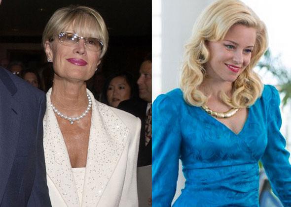 Melinda Ledbetter in 2002 and still of Elizabeth Banks in Love & Mercy