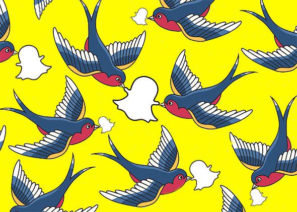 carrier Snapchat pigeons.