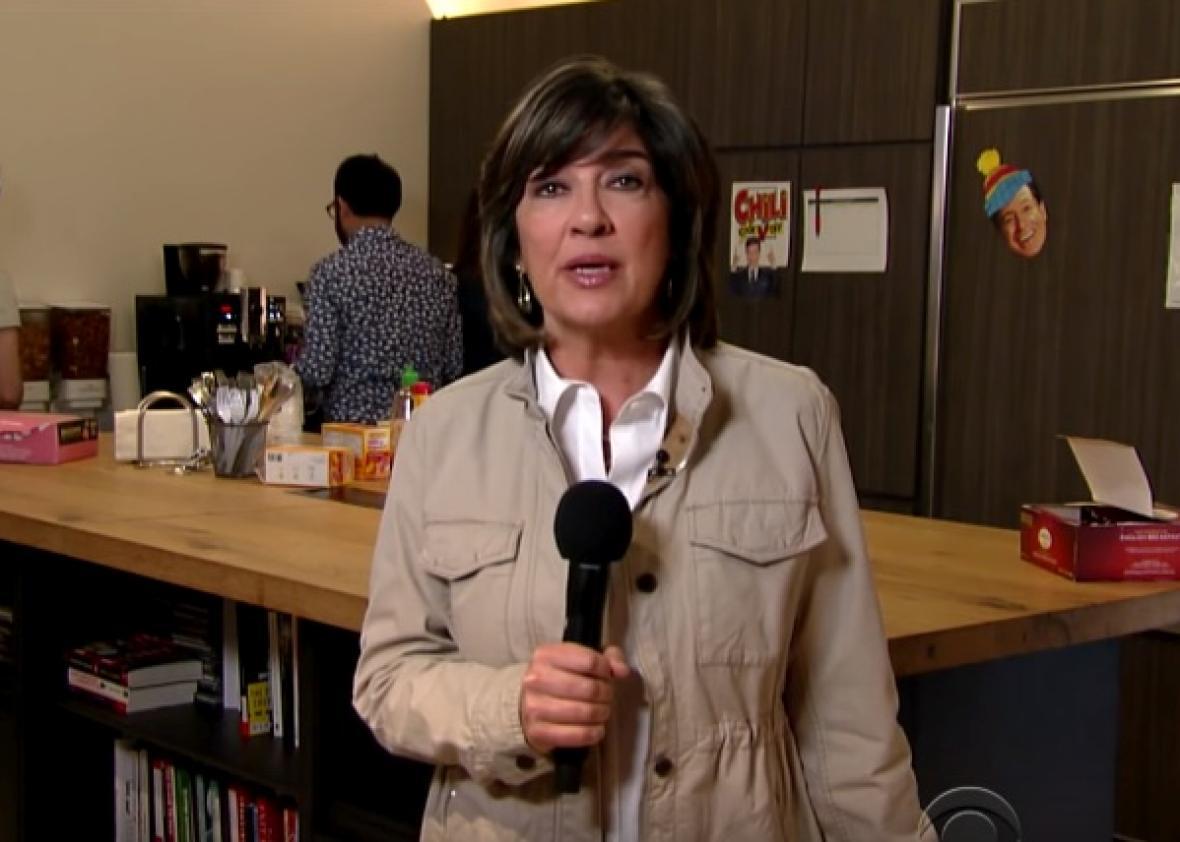 Christiane Amanpour investigates the Late Show in a charming, funny sketch.