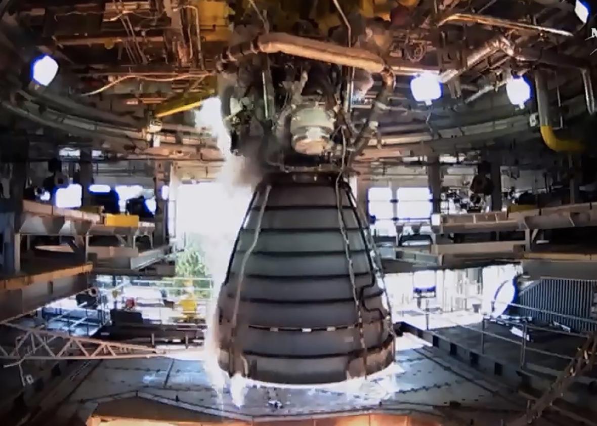 NASA successfully tested one of their deep space rockets (Video).