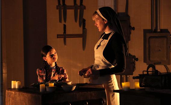 Nikki Hahn as Jenny Reynolds, Lily Rabe as Sister Mary Eunice.