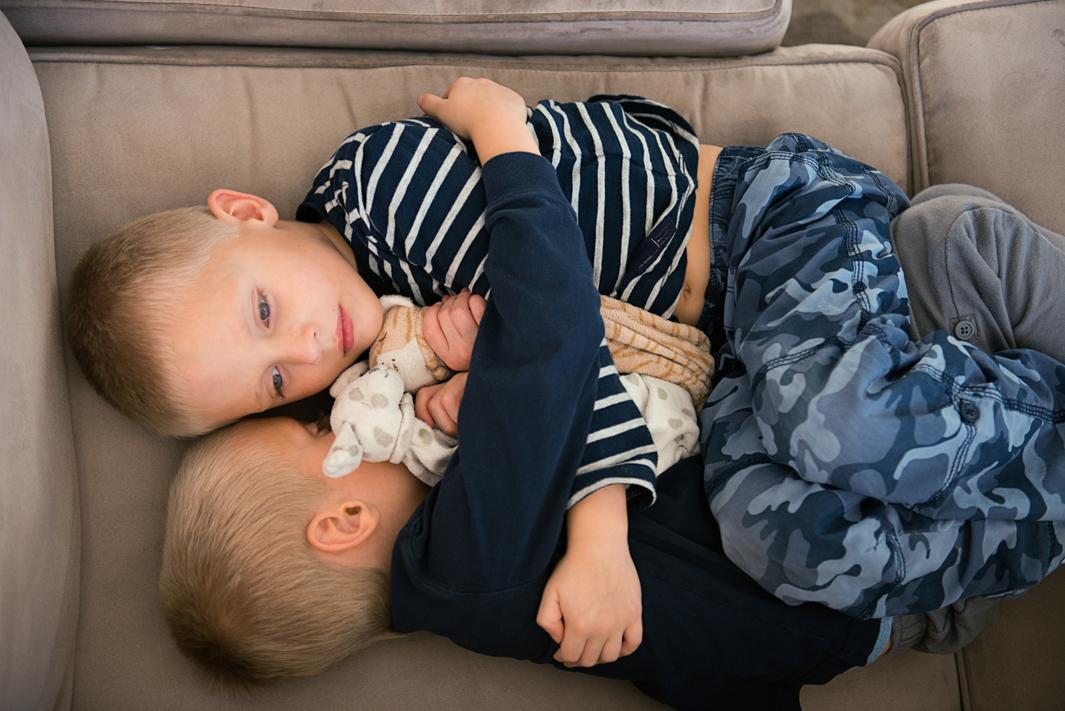 Charlie and Owen with Snugglers, 2014.