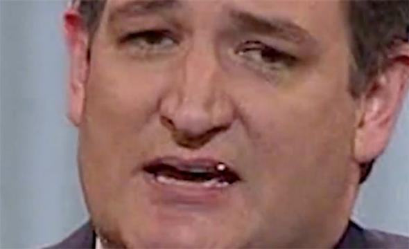 White object on Ted Cruz s mouth Unsettling