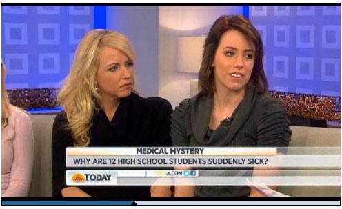 Screengrab from the Today show about illness at LeRoy High School