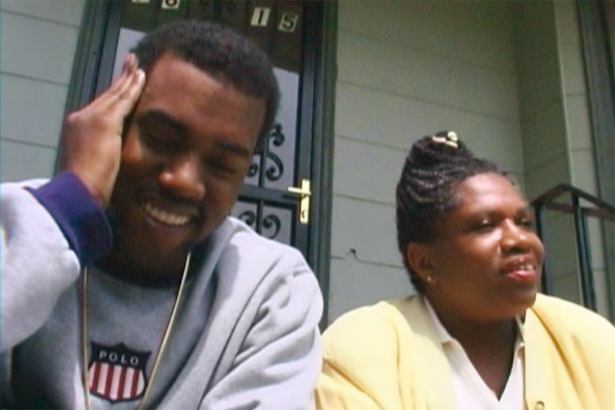 Kanye with his mother, Donda West.