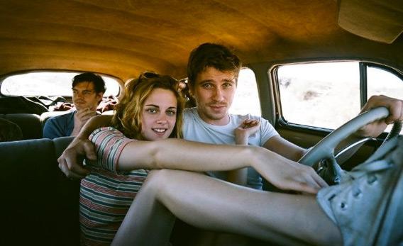 Still of Sam Riley, Kristen Stewart and Garrett Hedlund in 'On the Road.'
