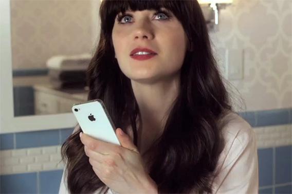 Zooey Deschanel, Apple ad, 2012