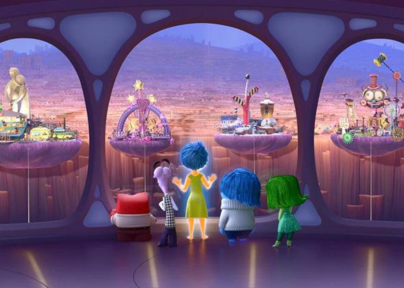 Disgust, Joy, Fear, Sadness, Anger from the movie Inside Out. 