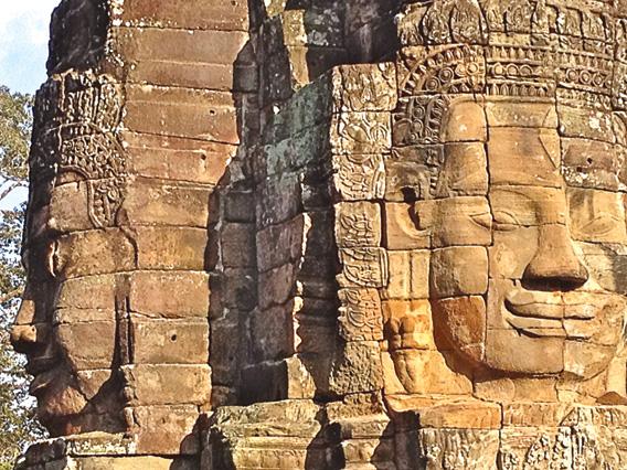 Buddha faces, Bayon Temple, Siem Reap, Cambodia.