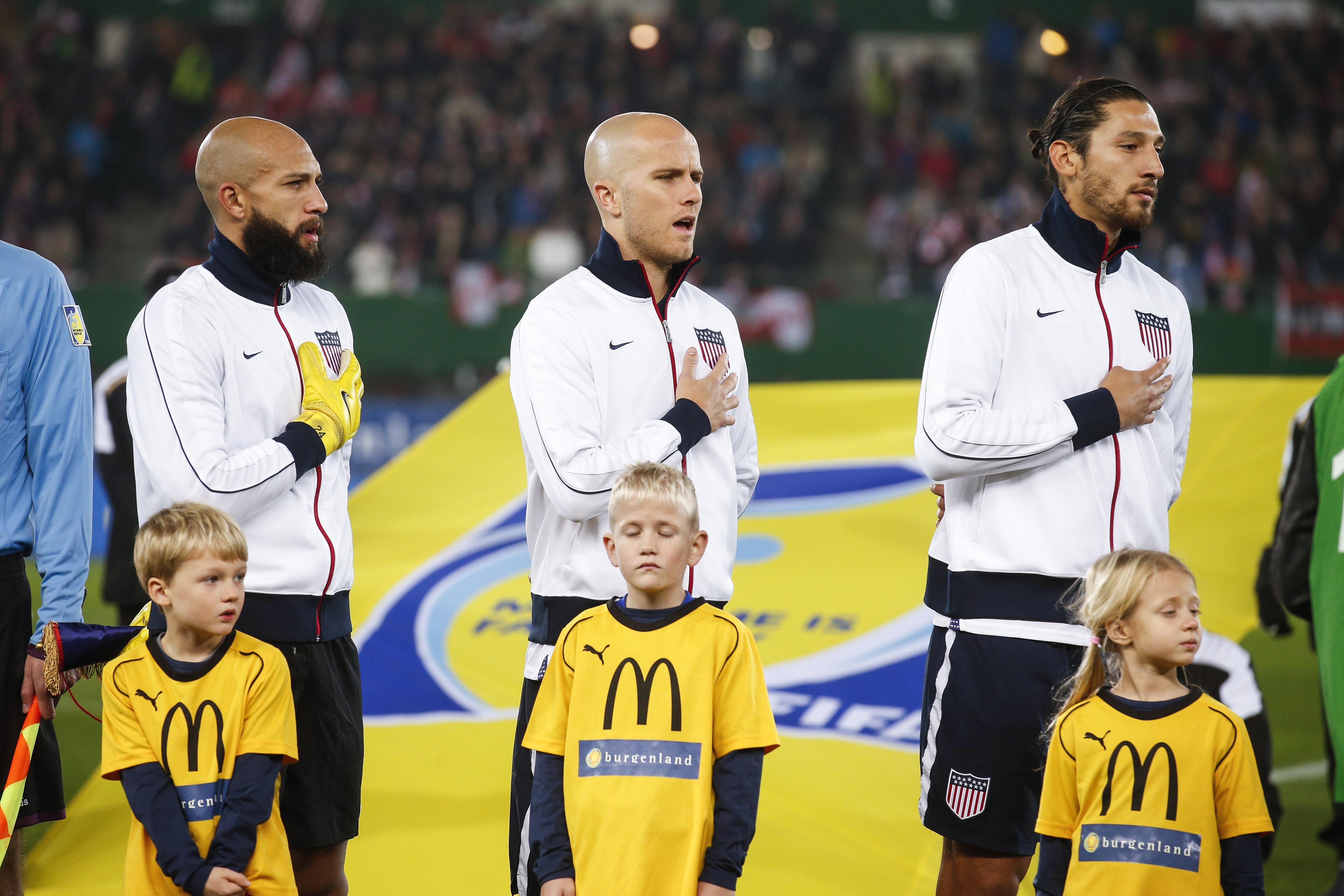 Tim Howard, Michael Bradley, and Omar Gonzalez.