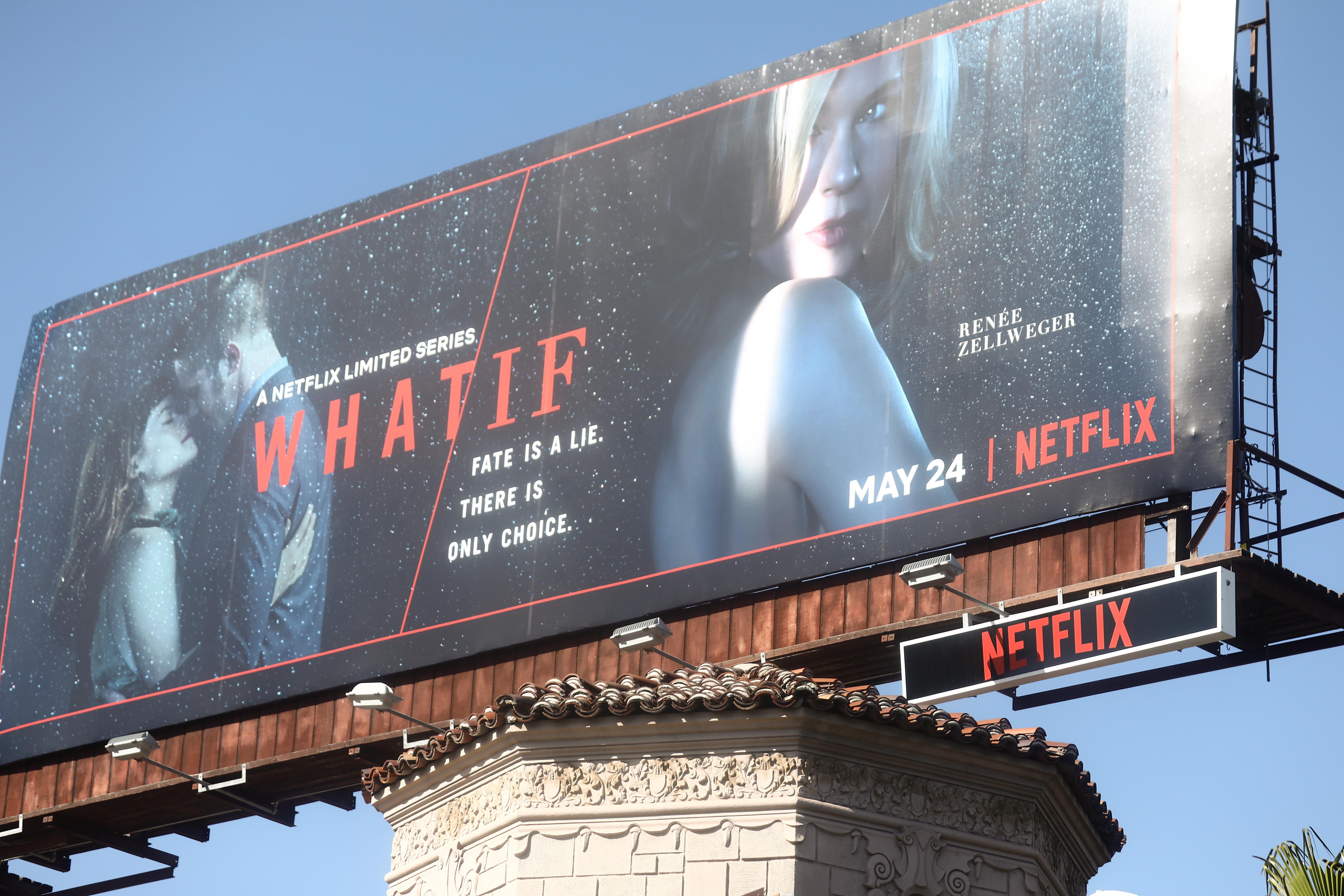 A billboard advertises a Netflix television series on Hollywood Boulevard on May 29, 2019 in Los Angeles, California. 