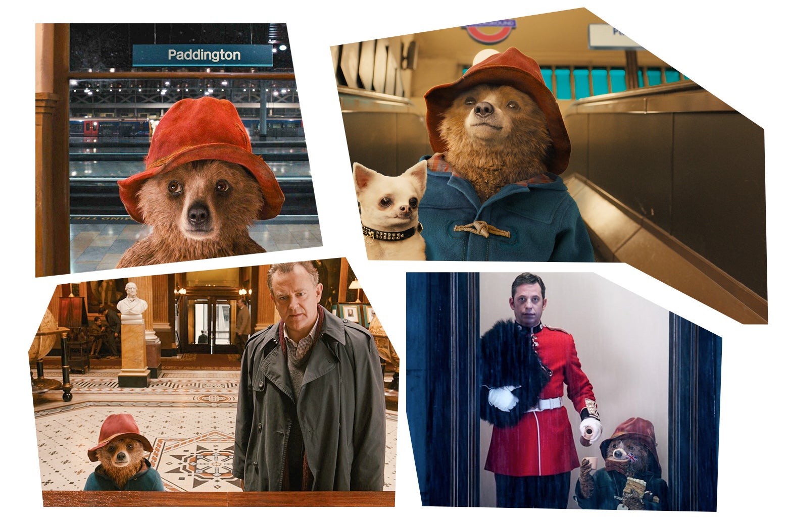 A collage in the usual style, except in place of four stills from four different movies, it just shows four stills from Paddington.