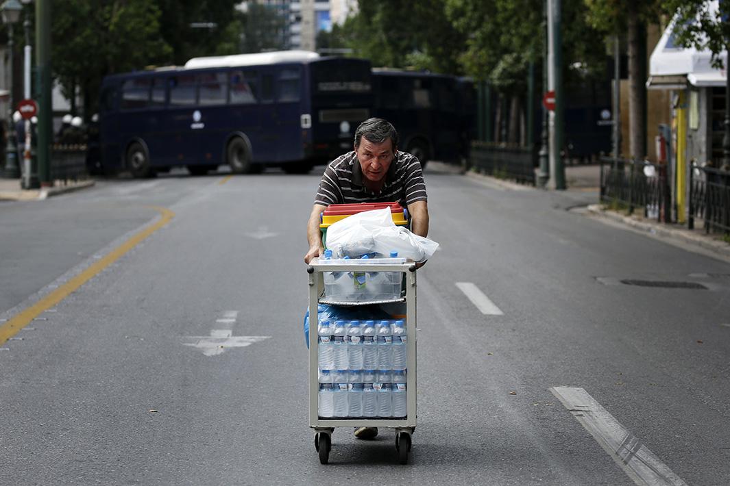 demonstrations in Athens, Greece.