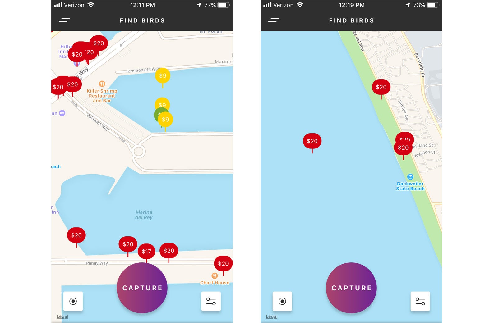 Scooters in need of charging in Los Angeles.