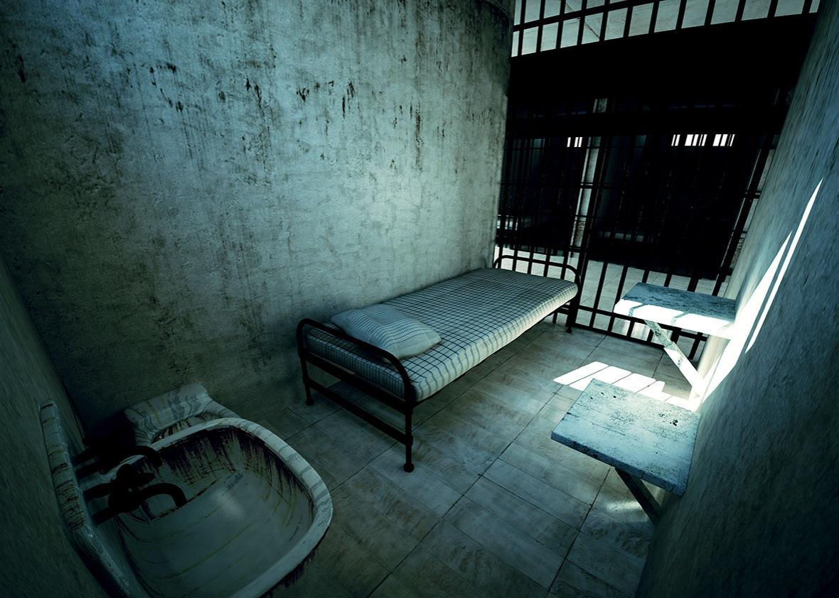 Prison cell. 