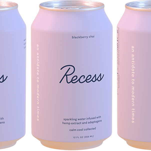 A can of Recess seltzer.