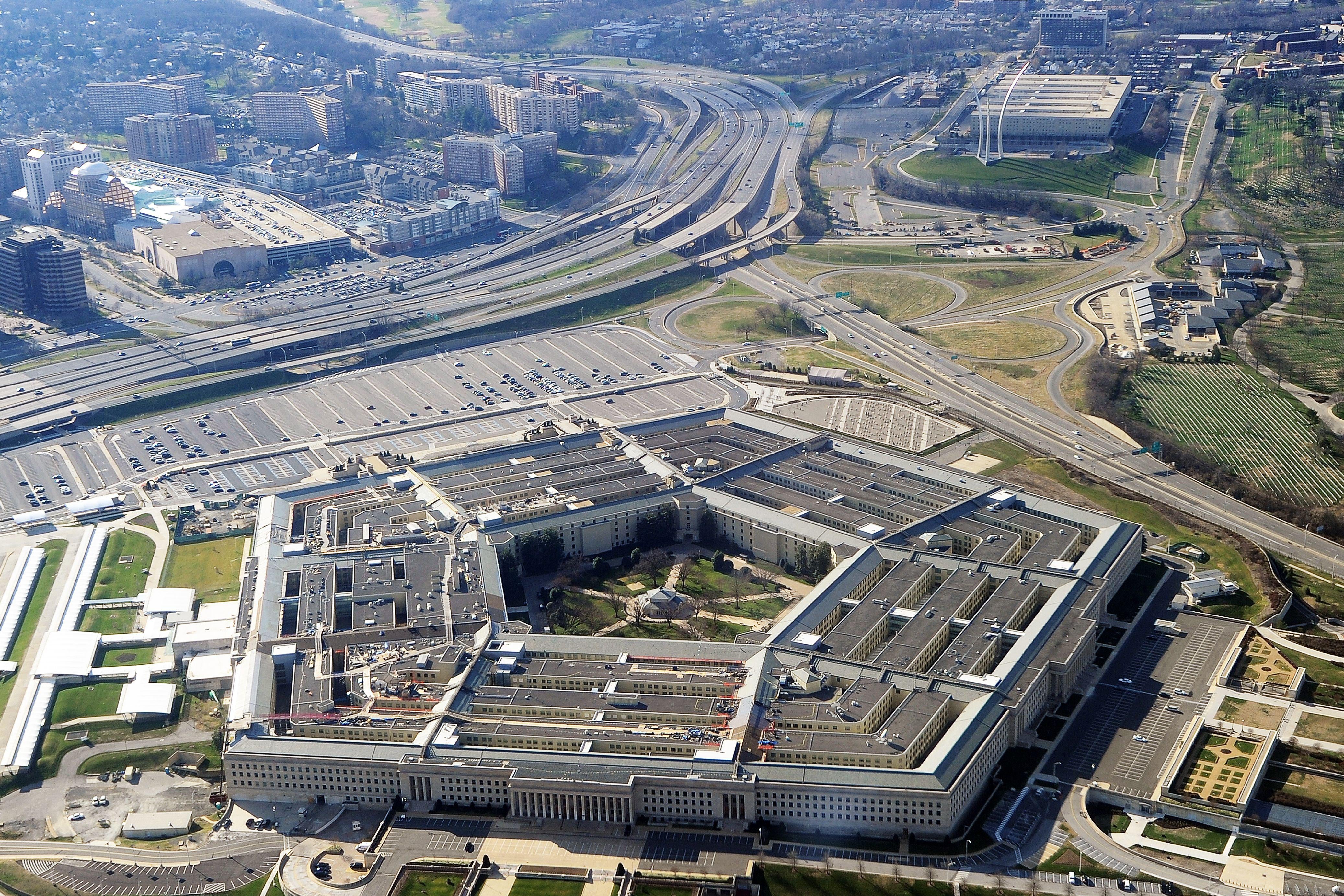 Aerial shot of the Pentagon.