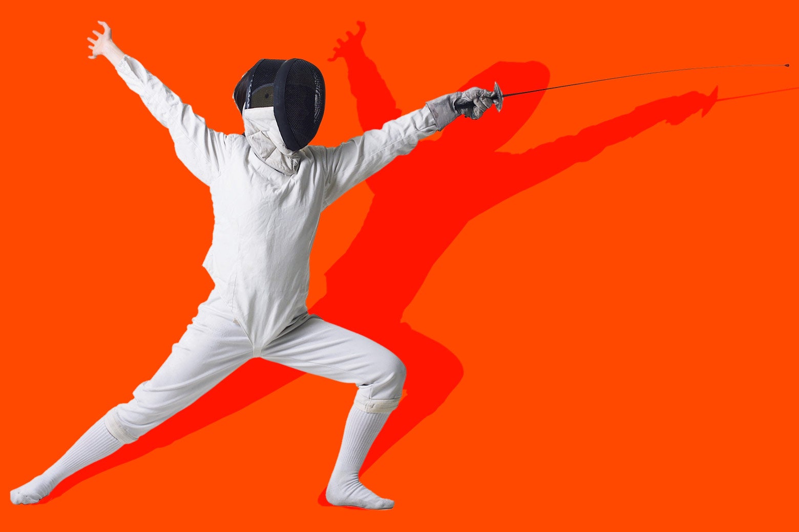 A middle school fencing match my child inexplicably won.