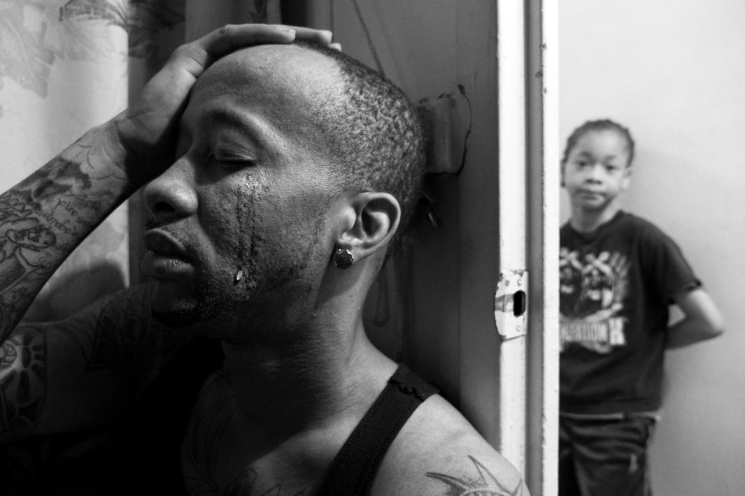 New York, New York, 2013. Jerell Willis having a tough day at home.