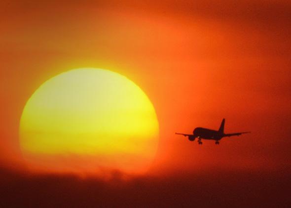 A plane arrives at O'Hare International Airport on May 19, 2012 in Chicago, Illinois.