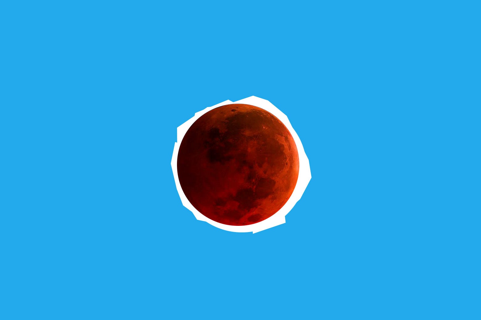 Illustration of the super blue blood moon.
