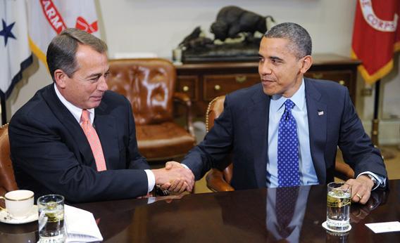 President Obama and Speaker of the House Boehner.