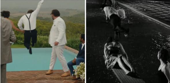 Screengrab from Netflix and screengrab from La Notte