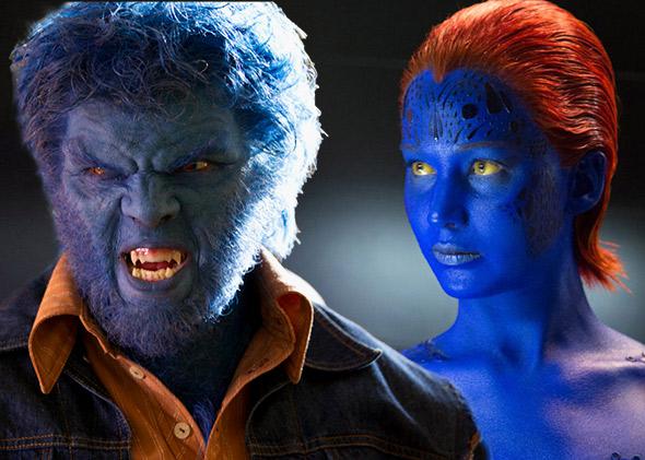 Nicholas Hoult as Beast and Jennifer Lawrence as Mystique in X-Men: Days of Future Past (2014)