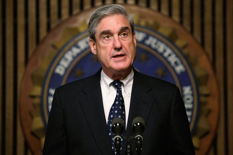 Robert Mueller, then director of the FBI, speaks during a news conference on June 25, 2008, in Washington.